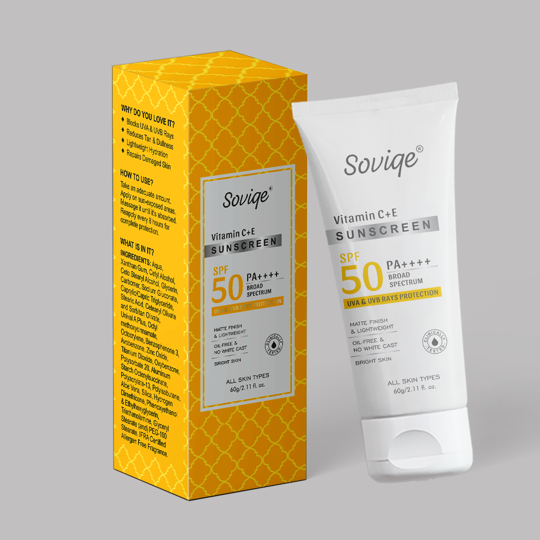 SPF Sunscreen Box & Tube