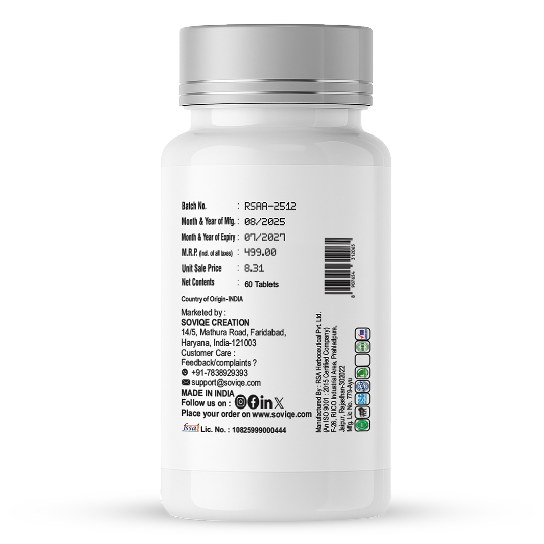 Soviqe Organic Bhringraj - 60 Tablets