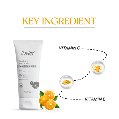 Vitamin C+E Sunscreen and Vitamin C+E Face Wash Combo 160g