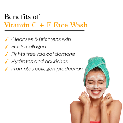 Vitamin C+E Sunscreen and Vitamin C+E Face Wash Combo 160g