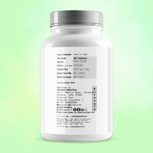 Green Tea Weight Management Instant Fizz Tea Tablet 40