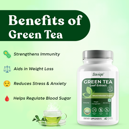 Green Tea Weight Management Instant Fizz Tea Tablet 40