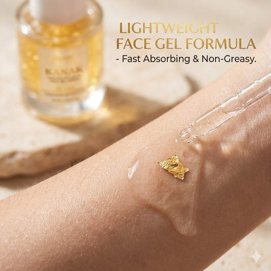 Soviqe Kanak Advanced Face Gel 24K Gold Anti-Ageing Serum with Niacinamide | for Youthful Glow 40ml